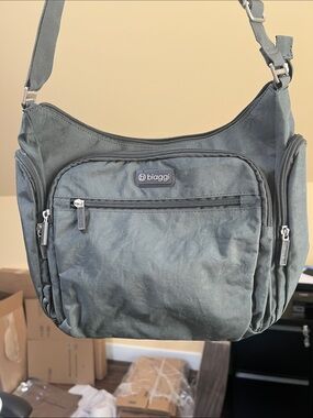 Biaggi Grey Flexmates On-The-Go Hobo Shoulder Bag (SOLD OUT ONLINE!)